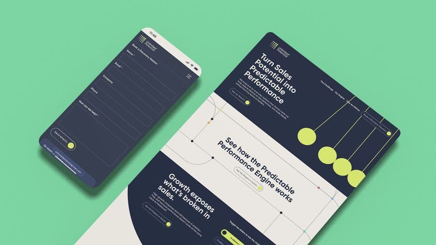 Unlimited Potential website and contact form shown on phone and desktop